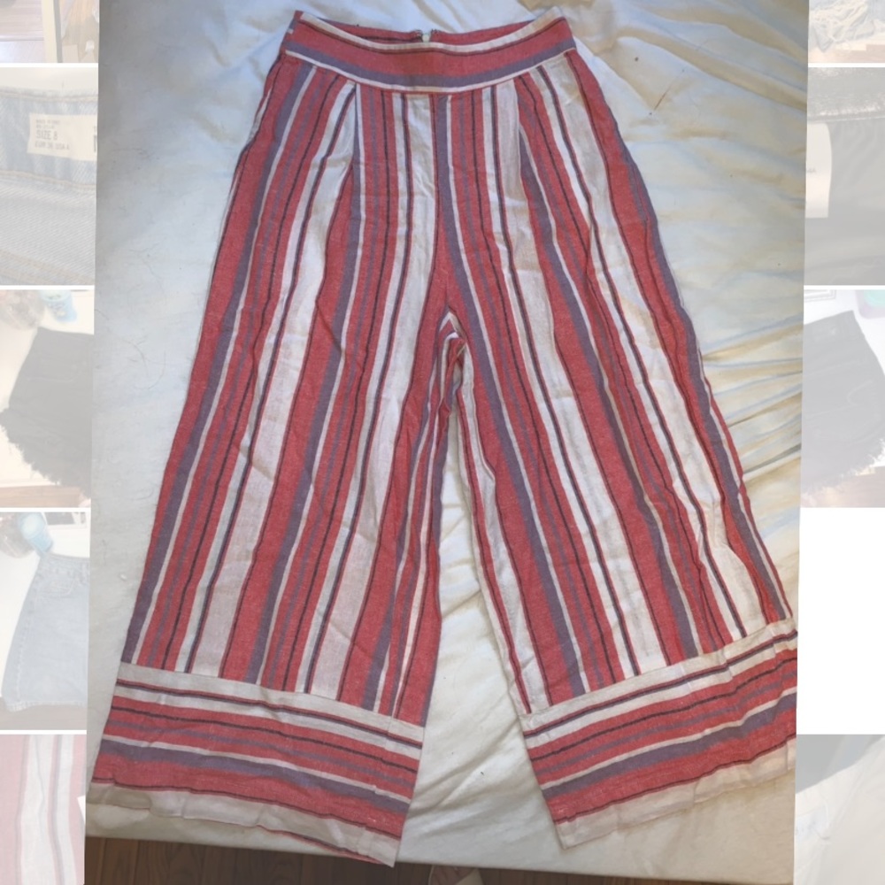 F21 CROPPED STRIPED PANTS